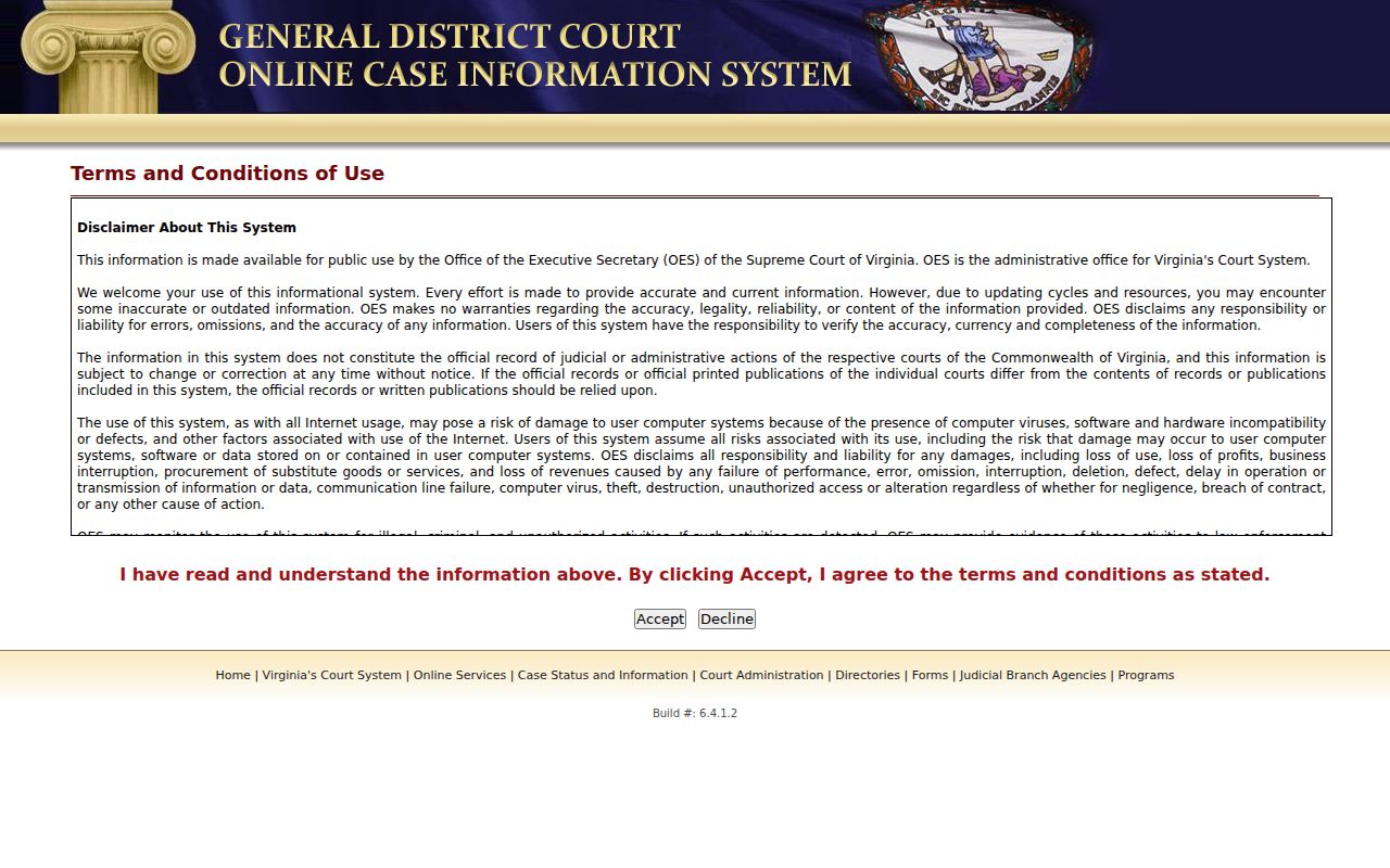 Scott County traffic warrant search, General District Court case and payment interface