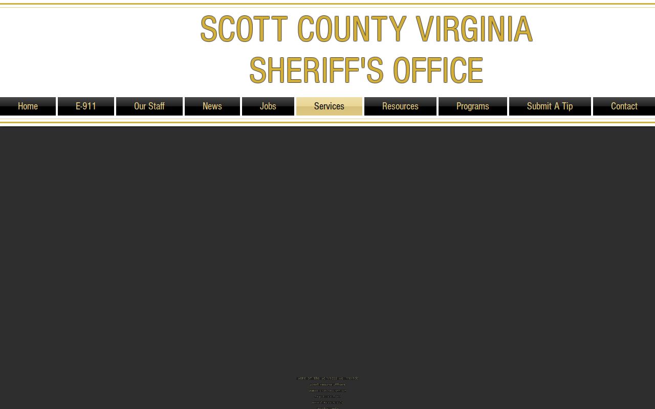 Scott County warrant records resource, Sheriff’s Office services page